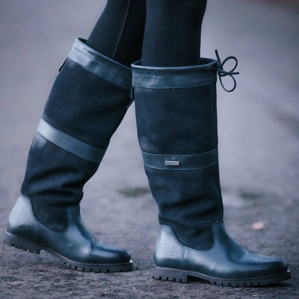 Sloane Navy Waterproof Boots - dreamydenimdomain
